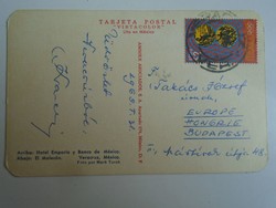 H33.11   FRADI FTC Aranycsapat - LAKAT KÁROLY  által írt képeslap Mexikóból 1969-ben Takács II.-nek