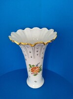 Herend porcelain teardrop vase with Viennese rose pattern