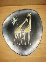 Craftsman ceramic wall decoration wall plate giraffes (n)