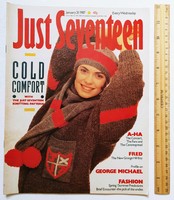 Just seventeen magazine 87/1/21 a-ha poster george michael simon vaughan
