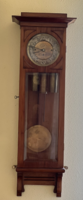 Antique art nouveau large percussion wall clock