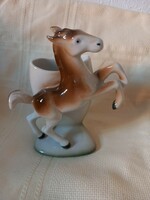 Német porcelán ló vázával, hibátlan
