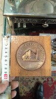 Bronze commemorative plaque, excellent piece for collectors, rarity. Tvk