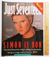Just Seventeen magazin 87/5/13 Simon Le Bon Duran A-ha poszter Kim Wilde Whitney Houston