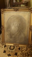 Sonkodi rita oil canvas painting saint gellert 40cmx50cm