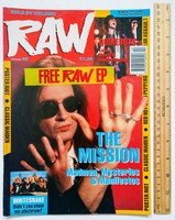 Raw magazine 90/3/7 mission whitesnake iron maiden hot chili quireboys nuclear assault robin beck
