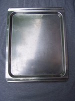 Retro serving tray - stainless metal, in good condition