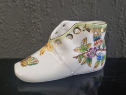 Viktoria mintás Herendi porcelán cipő 125 éves jubileumi jelzéssel - 51409