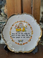 Norwegian hand-painted porcelain wall plate. 21 Cm.