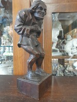 Kobold Fa Faragású Jelzett 1927,Szobor.28.5 cm.