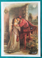 Modern romantikus reklámképeslap, Rómeó és Júlia, sörreklám, postatiszta