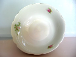 Retro Czech rose and daisies bowl