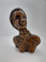 Izsépy Margit ceramic female head, bust