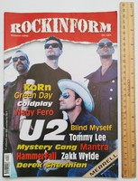 Rockinform magazin #106 2002/11 U2 Coldplay Korn Green Day Mystery Gang HammerFall Doro Virgin Steel