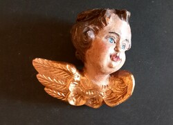 Old wooden angel, putto old negotiable