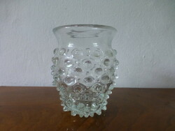 Gyönyörű antik bütykös üveg váza