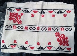 Ethnographic embroidered cushion cover retro.