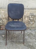 Retro iron frame back workshop chair - industrial loft design