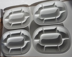 Haas & Czjzek Czechoslovakia - antik osztott szervírozó fehér tál