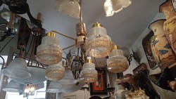 Vintage chandelier from the 70s, 60 cm long, for living room.