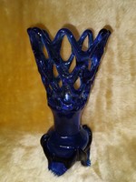 Muranoi áttört szakított váza 25 cm magas, gyűjtői