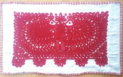 Kalotaszeg calligraphy pillow with bird pattern