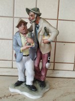 Kerámia szobor eladó! Részeges figura, 2 férfi eladó!
