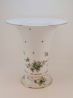 Hollóháza porcelain large vase with Erika pattern