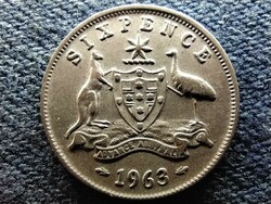 Australia ii. Elizabeth (1952-) .500 Silver 6 pence 1963 (id66438)