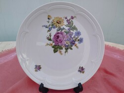 2 pcs. Large flat plate with a beautiful floral pattern