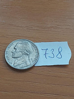USA 5 cents 1985 p, jefferson 738.
