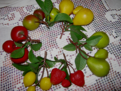 Retro plastic fruits decoration