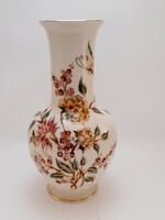 ﻿Zsolnay pillangós virágmintás váza, 26 cm