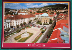 Pécs Széchenyi tér, postatiszta képeslap