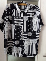 Women's short-sleeved collared summer blouse 5.: Sailor pattern
