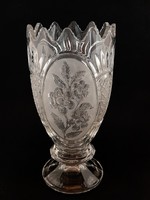 Nagyméretű kristály váza, 25,5 cm