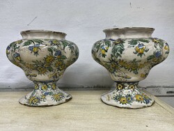 Pair of 18th-century apothecary jars dated 1742