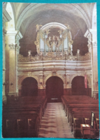 Tihany, the organ of the abbey church, postmarked postcard, 1978