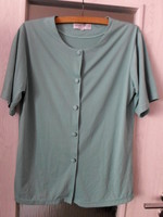 Women's short-sleeved summer top 2.: Silk cotton, arsenic green, maggy london