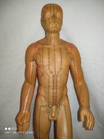 Vintage SEIRIN nagy méretű akupunktúrás pontokat jelölő férfi baba üreges gumiból