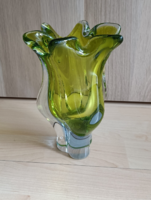 Cseh Bohemia üveg váza Josef Hospodka dizájn