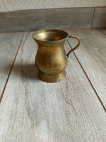 Régi kis réz korsó/pohár (8x6,3 cm)