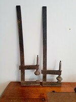 Régi de működő asztalos szerszám - szorító párban, 80 cm, antik szerszám