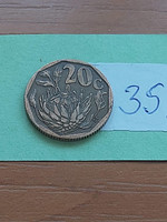South Africa 20 cents 1994 sugar bush protea, 35.