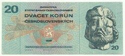 20 korun korona 1970 Csehszlovákia 2.