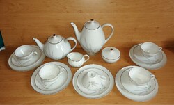 Schönwald porcelán kávés, teás, reggeliző készlet 5 személyes 2 kannás(z-7,12/K)