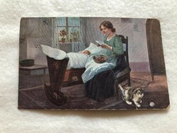 Antik, régi képeslap -  1918                       -6.