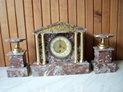 Antique French marble table clock