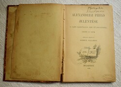 Report of philo of Alexandria, 1896, shill salamon, dr goldberger rabbi isidor ex libris bequeath