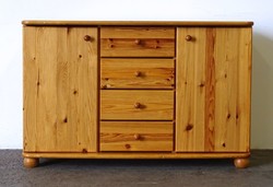 1N788 pine chest of drawers with two doors and shelves 77 x 120 x 45 cm